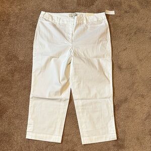 Talbots Classic White Cropped Pants